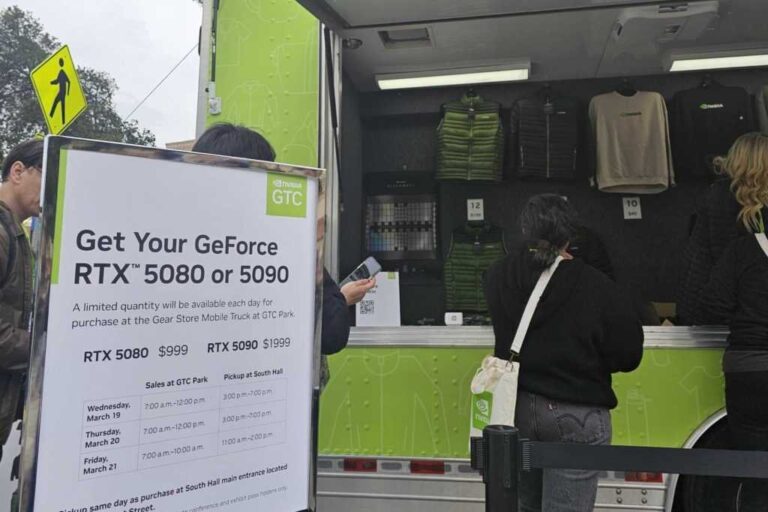 Nvidia sells RTX GPUs from a ‘food truck’