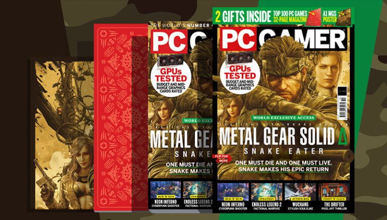 PC Gamer magazine’s new issue is on sale now: Metal Gear Solid Delta: Snake Eater, with Top 100 mini mag + A1 poster