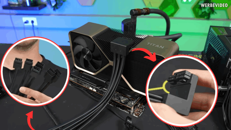 Nvidia’s ungainly prototype 6-legged power adapter shown in new video — fabled RTX Titan Ada was allegedly supposed to come with dual 12VHPWR connectors that needed 6x 8-pin PCIe plugs