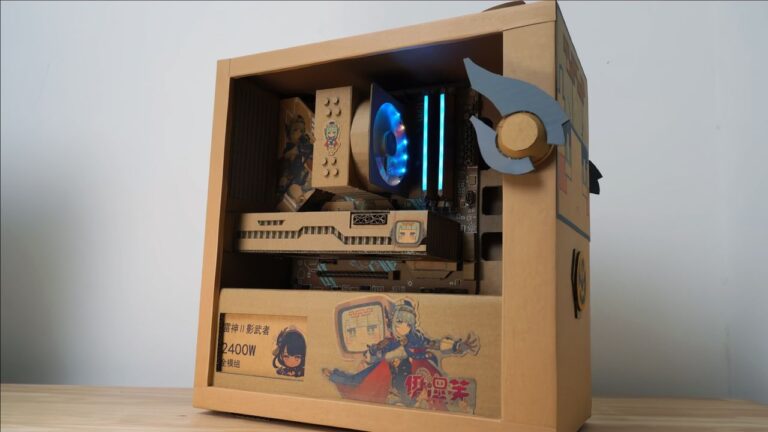Enthusiast builds ‘AMD gaming PC’ entirely made of cardboard — specs include unreleased AMD 5800GT CPU, DDR8 RAM, PCIe 6.0 SSD, and 2,400W power supply