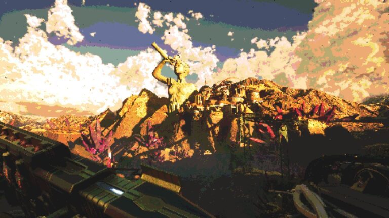 The Outer Worlds 2 has a helmet that makes it look like an arcade game, including an ‘insert coins to continue’ option