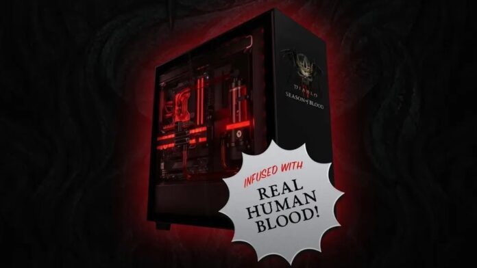 Gross Diablo 4 Gaming PC Filled W/ Real Human Blood Still Runs
